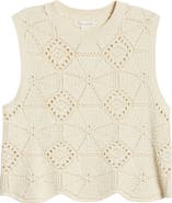 Treasure & Bond Bouclé Pointelle Sweater Vest