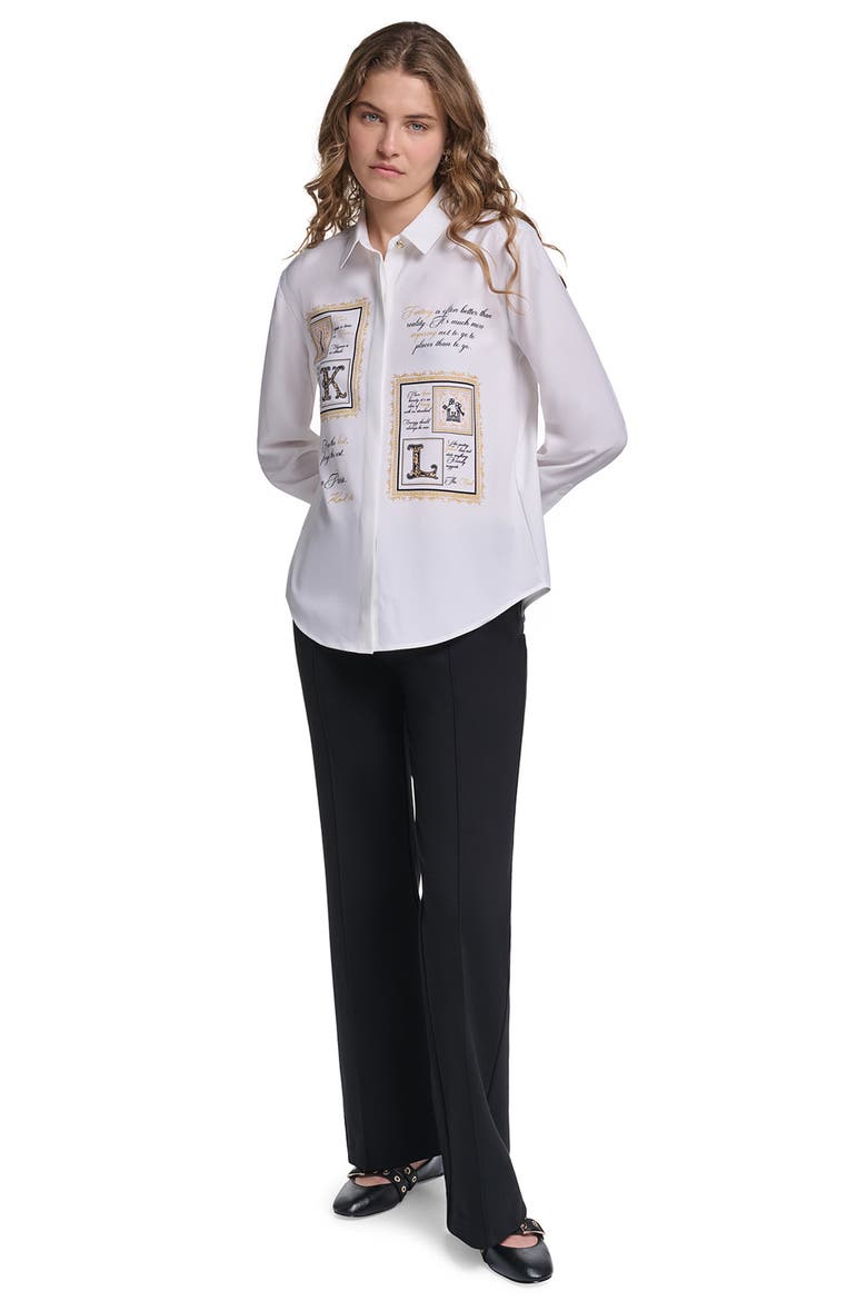 Karl Frames Button Front Shirt, Alternate, color, SOFT WHITE