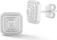 GLAZE JEWELRY Cubic Zirconia Square Stud Earrings