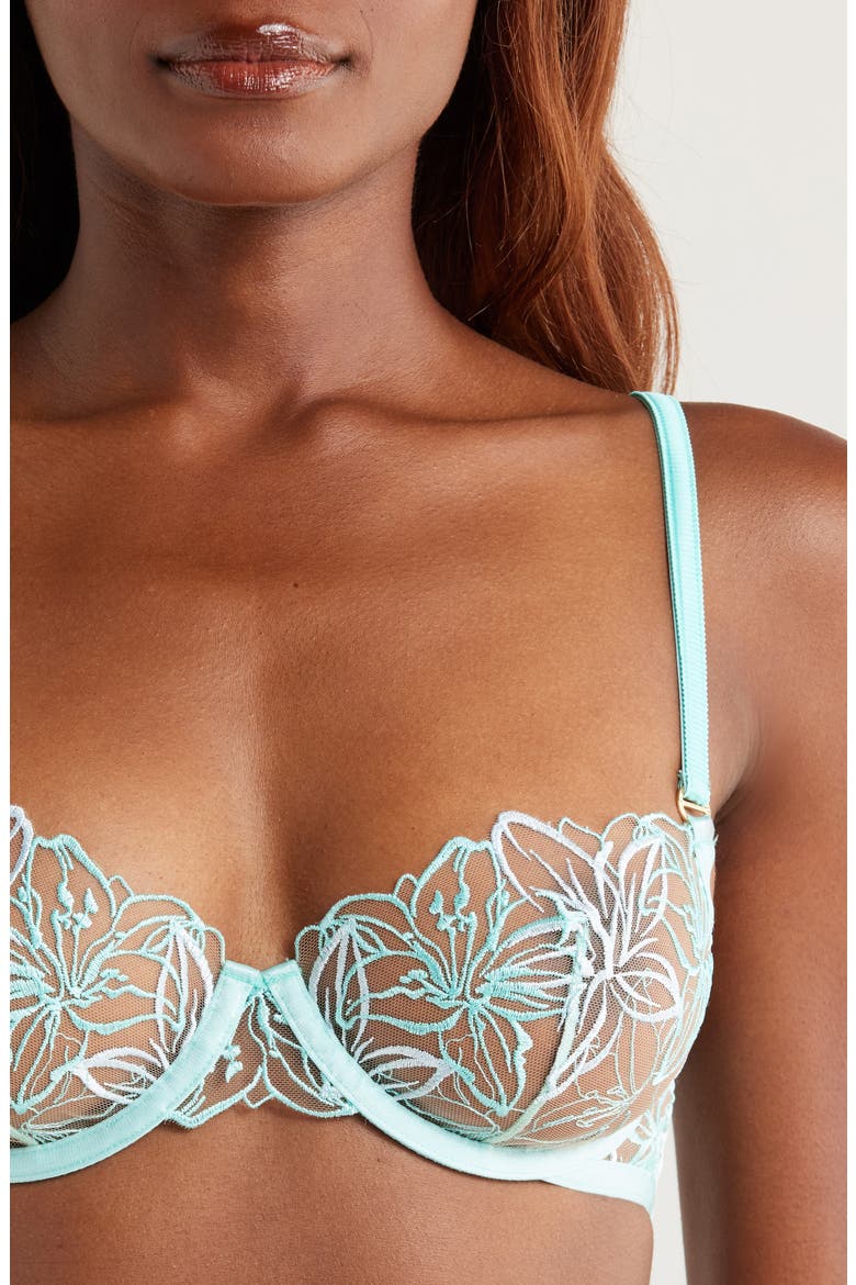 Lilly Embroidered Underwire Bra, Alternate, color, ISLAND PARADISE BLUE