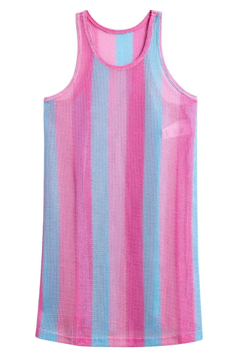 Stripe Mesh Cover-Up, Main, color, MULTI