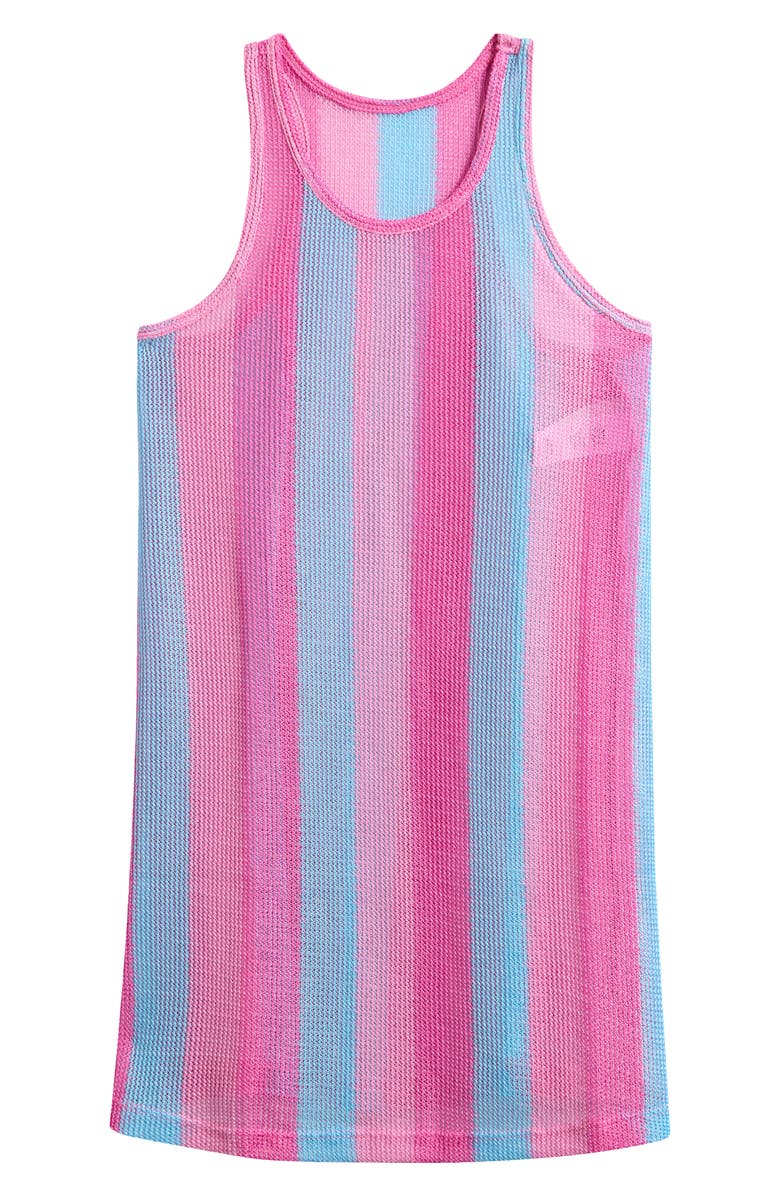 Breaking Waves Stripe Mesh Cover-Up, Main, color, Multi