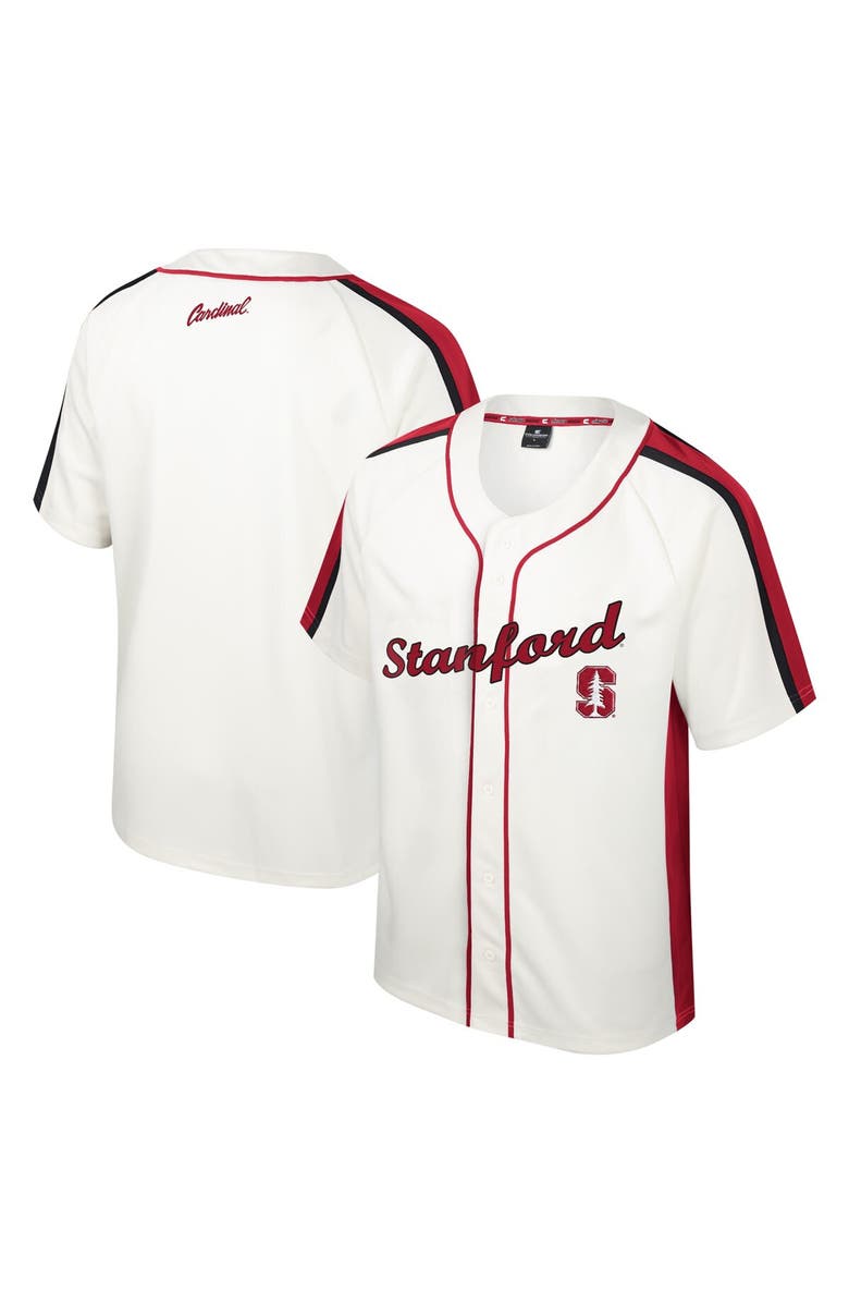 COLOSSEUM Men's Colosseum Cream Stanford Cardinal Ruth Button-Up Baseball Jersey, Main, color, Cream