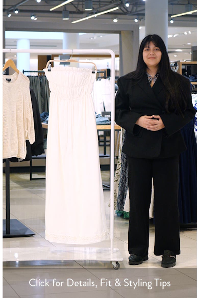 Ines Strapless Linen & Cotton Maxi Dress video
