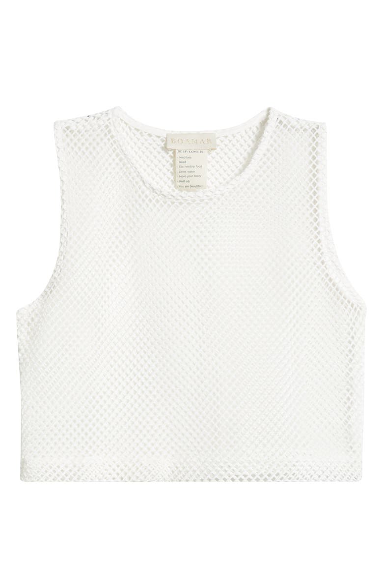 BOAMAR Filua Mesh Crop Top, Alternate, color, Vanilla