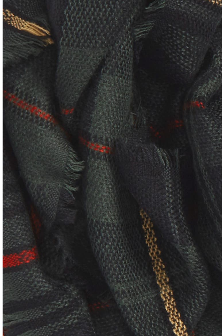 Plaid Blanket Scarf, Alternate, color, GREEN MULTI