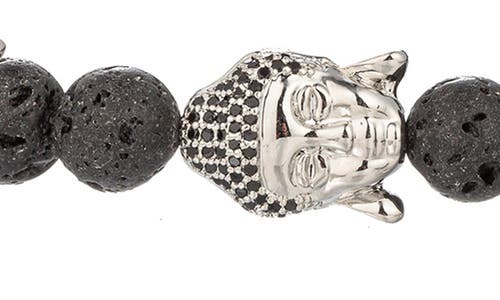 Eye Candy Los Angeles Set Of 2 Ethan Hamsa Hand Buddha Head Bracelets In Silver