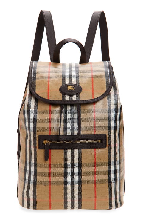 Highlands Check Coated Canvas Backpack