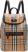 Burberry Highlands Check Coated Canvas Backpack
