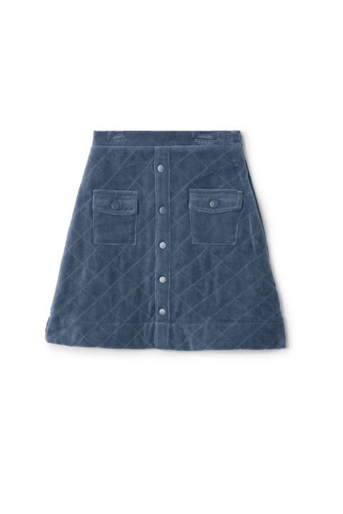 Front Snaps Quilted Velour Skirt (Little Kid & Big Kid)