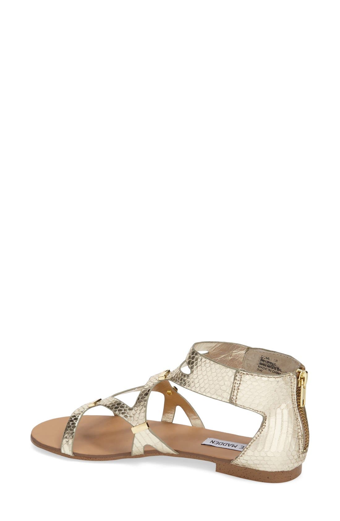'Comly' Gladiator Sandal, Alternate, color, GOLD SNAKE