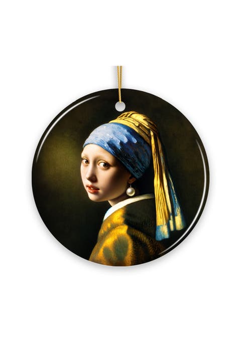 Vermeer Girl With A Pearl Earring Ceramic Ornament