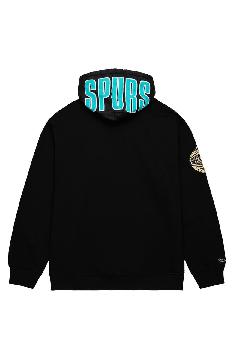 Mitchell & Ness Men's Mitchell & Ness Black San Antonio Spurs  Team OG 2.0 Vintage Logo Fleece Pullover Hoodie, Alternate, color, 