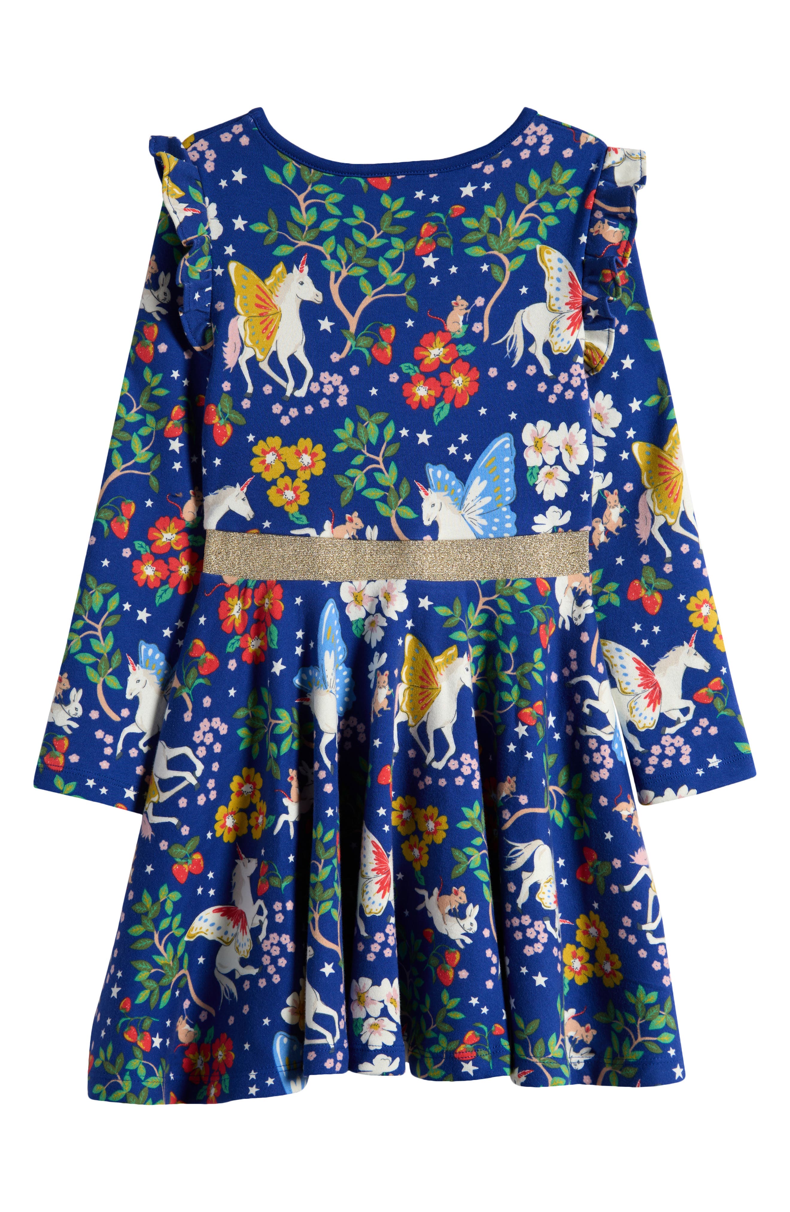 boden mabel jersey dress Mini Kids' Fantasy Print Long Sleeve Cotton Twirly Midi dresses