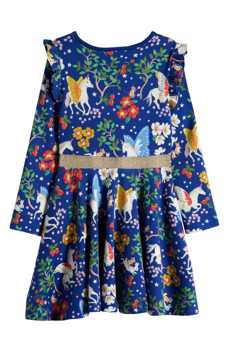 Mini Boden Kids' Mabel Fantasy Print Long Sleeve Cotton Twirly Dress, Main, color,
