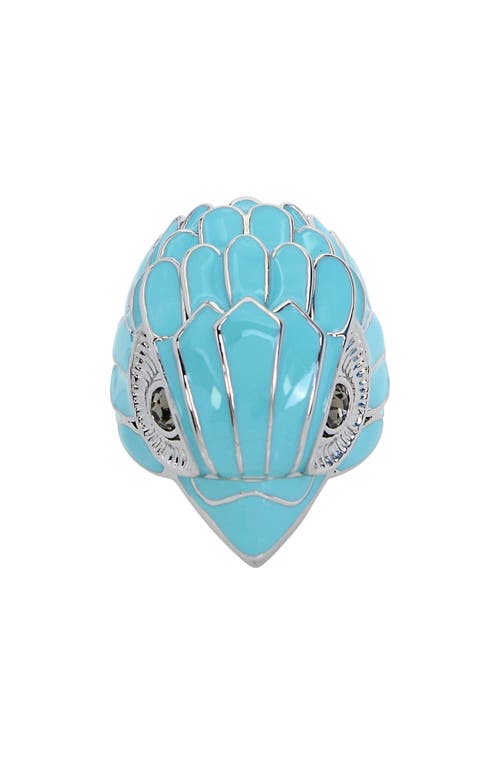 KURT GEIGER KURT GEIGER LONDON ENAMEL EAGLE COCKTAIL RING