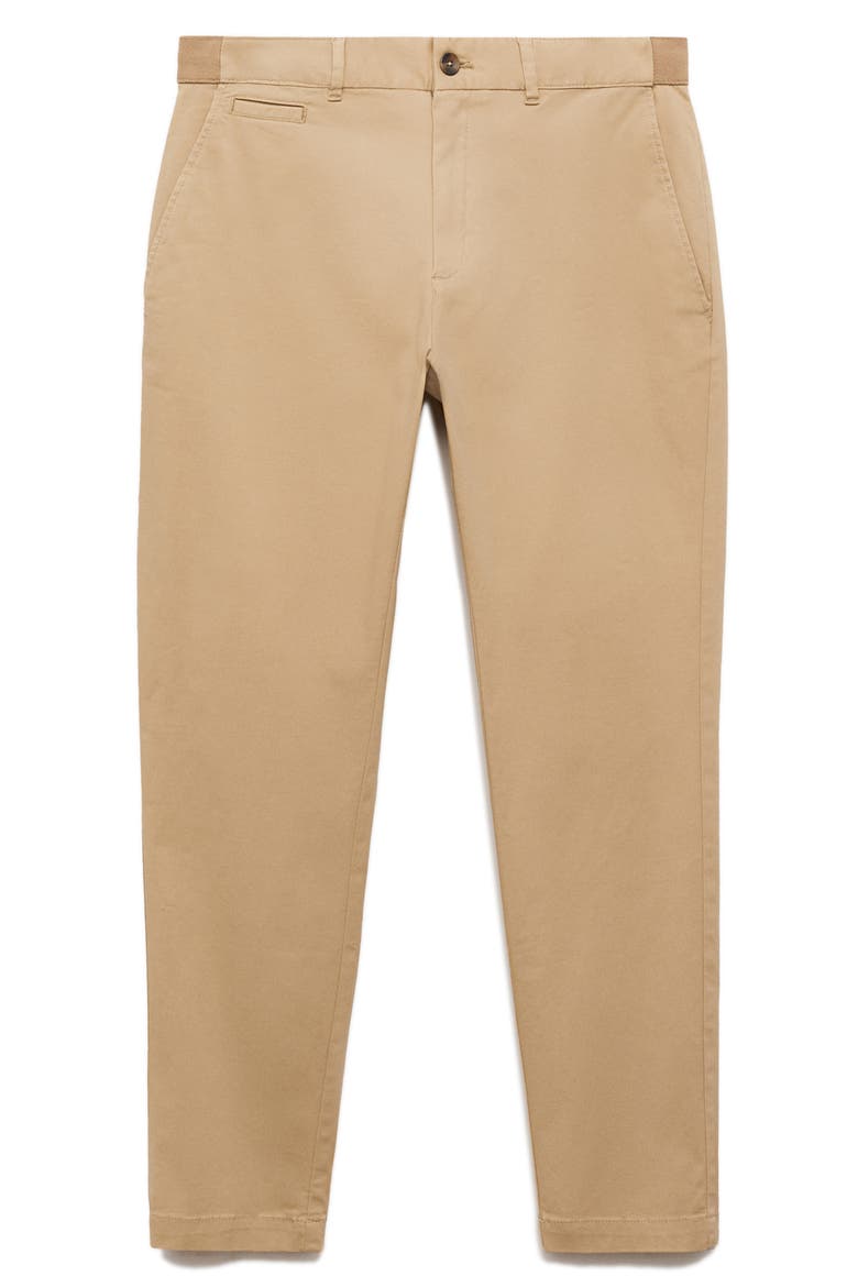 Slim Fit Flat Front Cotton Stretch Twill Chinos, Alternate, color, BEIGE