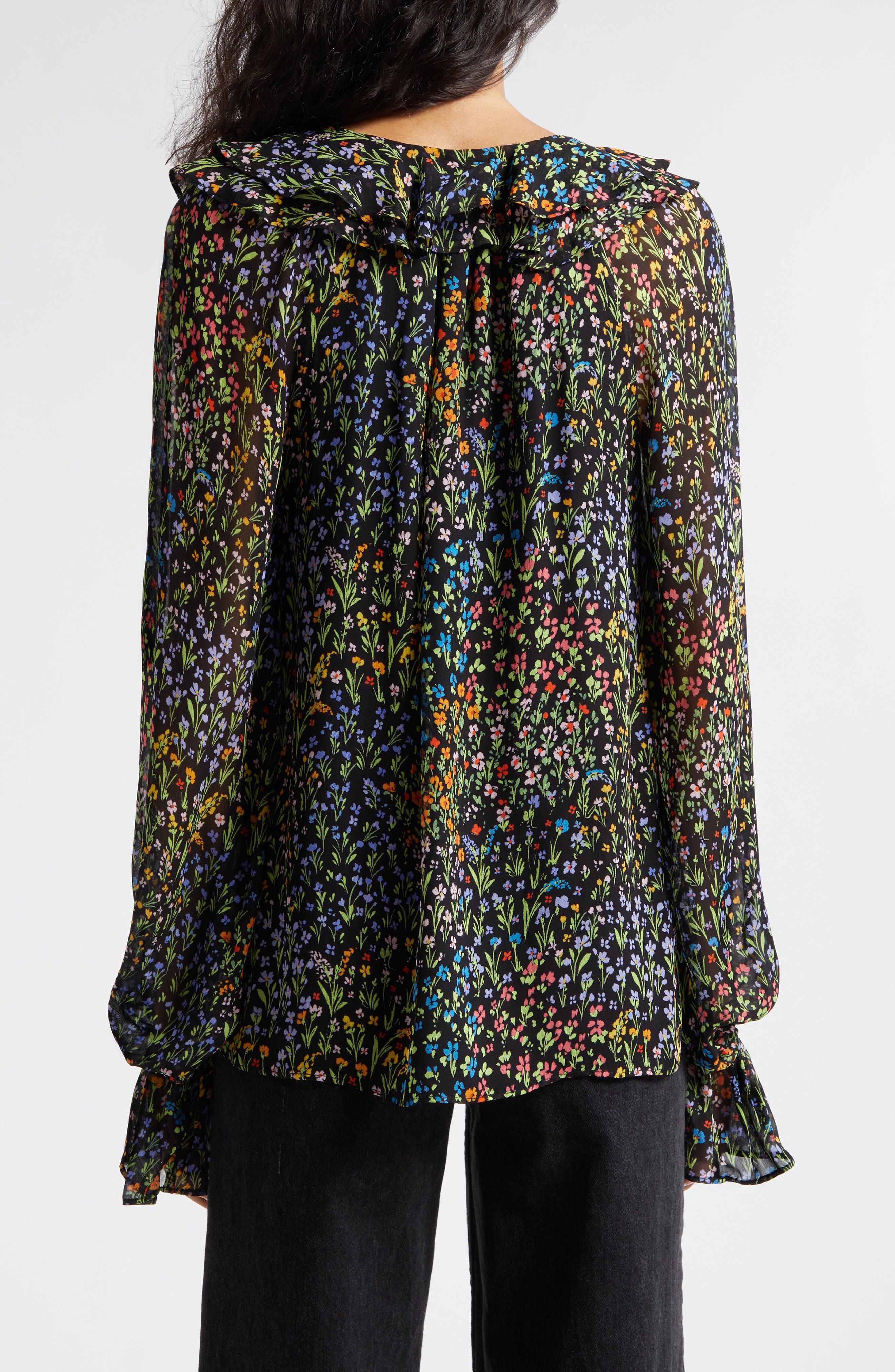 Kendra Floral Print Ruffle Top - image 2