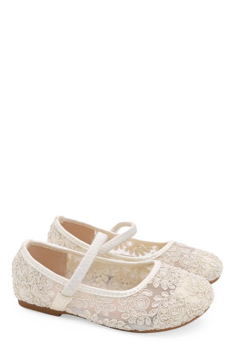 Pas Crochet Lace Mary Jane Flats (Toddler, Little Kid & Big Kid)