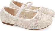 Kailee P Pas Crochet Lace Mary Jane Flats
