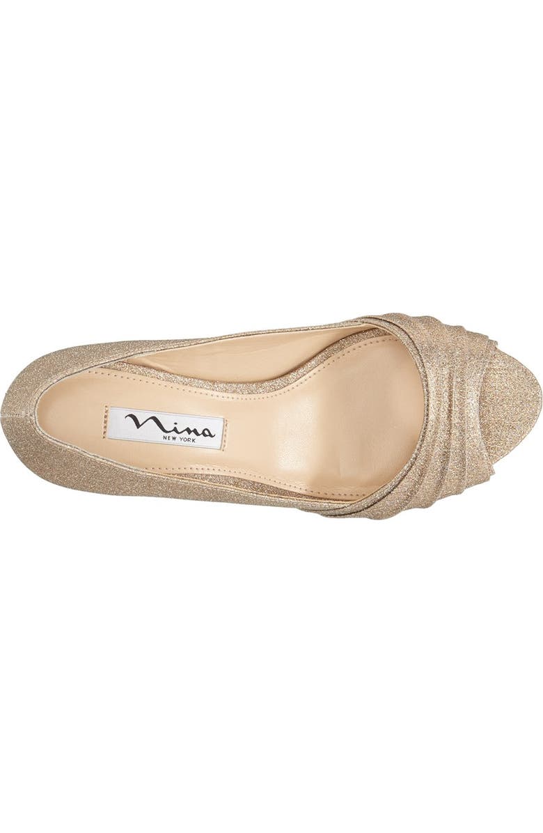 Nina 'Carolyn' Peep Toe Pump, Alternate, color,