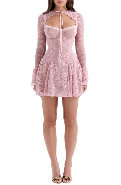 House Of Cb Alice Underwire Lace Minidress & Bolero In Pink