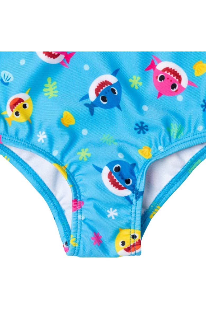 One Piece Bathing Suit, Alternate, color, Light Blue Yellow