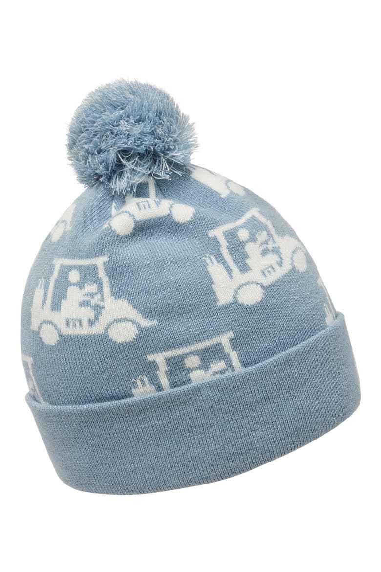 Mapes Pompom Beanie, Alternate, color, DUSTY BLUE
