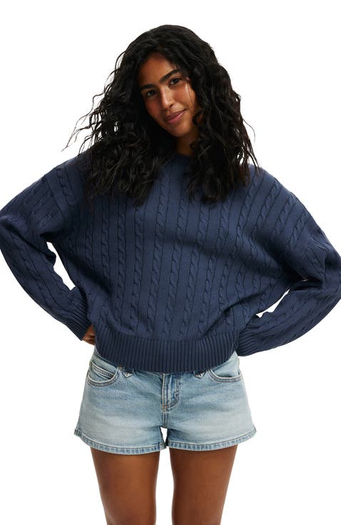 Women's Cotton Crew Neck Sweater