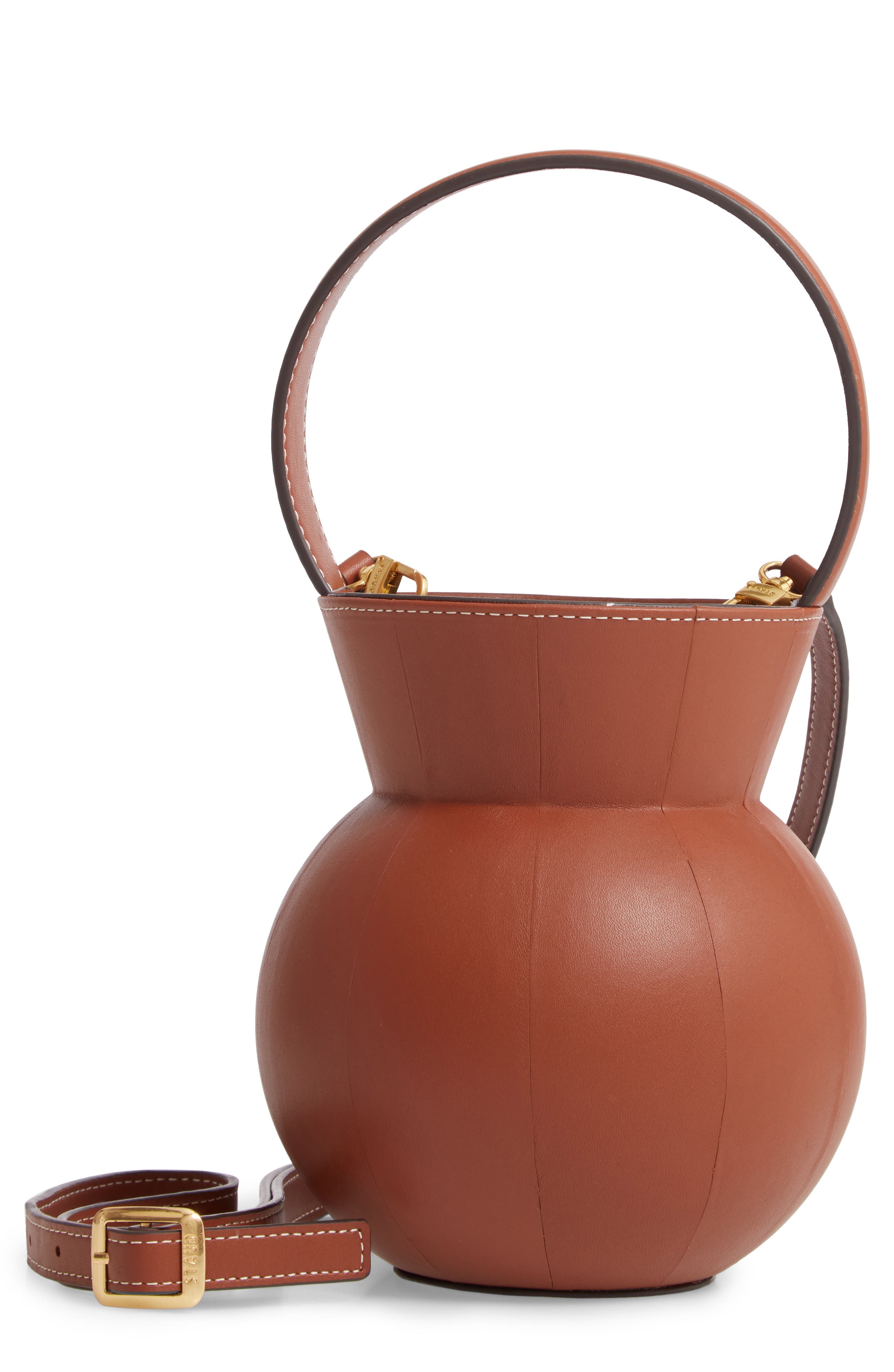 STAUD Keaton Leather Bag, Main, color, 