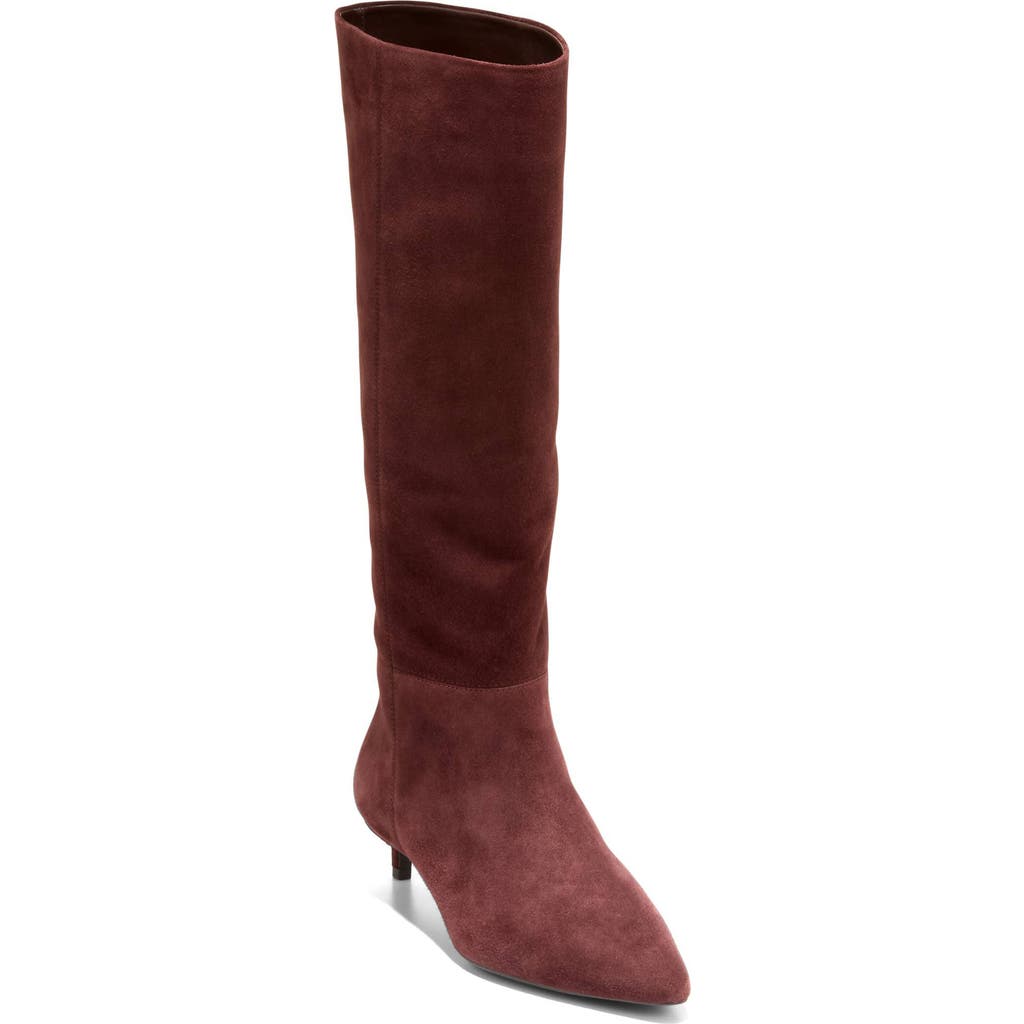 Cole Haan Go-to Janece Knee High Boot In Burgundy