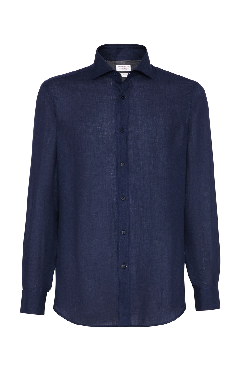 Brunello Cucinelli Spread collar shirt, Main, color, 