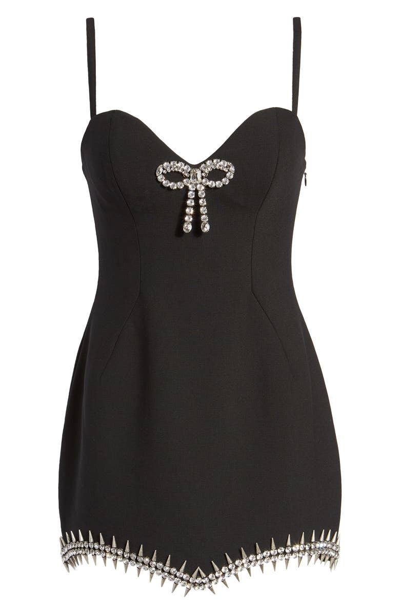 Area Crystal Spike Minidress, Alternate, color,