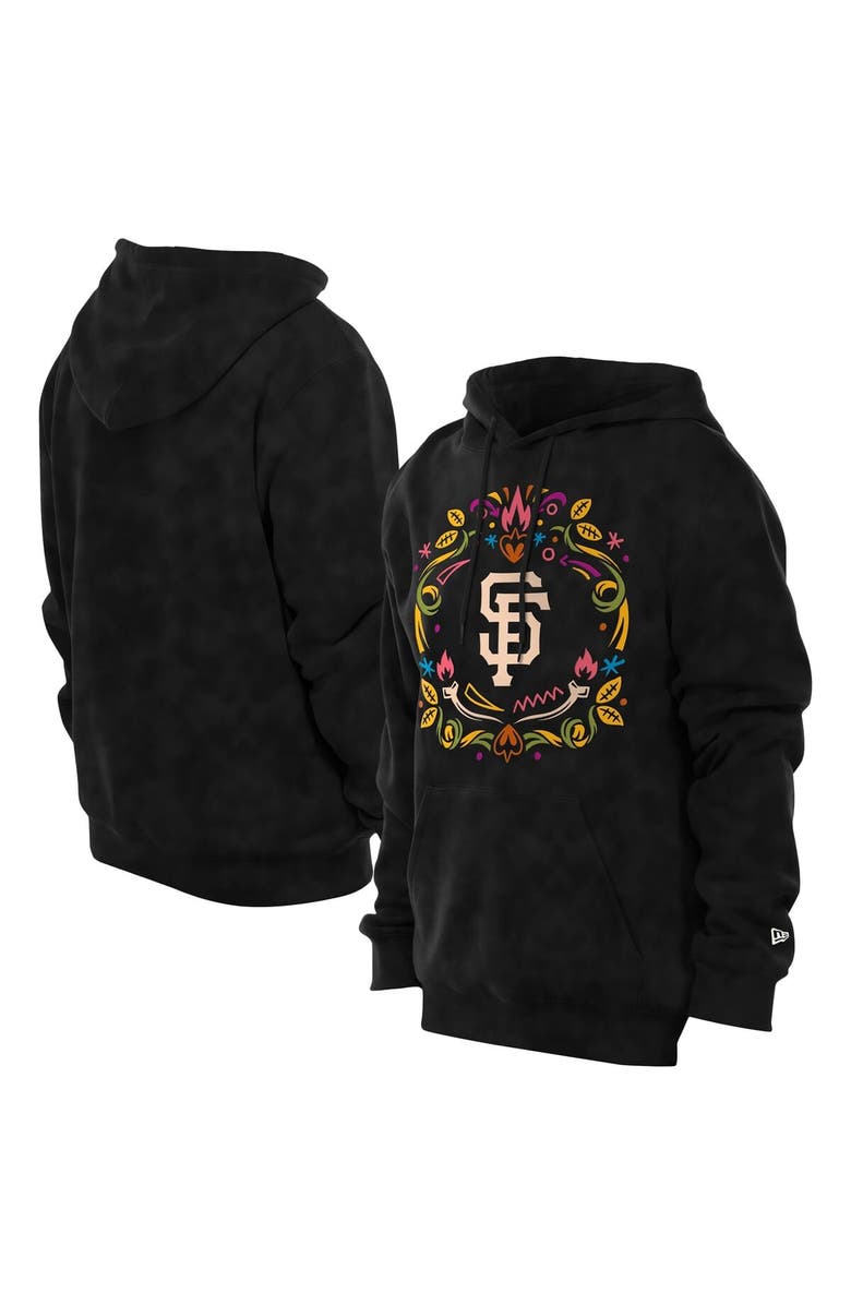 New Era Men's New Era Black San Francisco Giants Día de los Muertos Brushed Fleece Hoodie, Main, color, Black