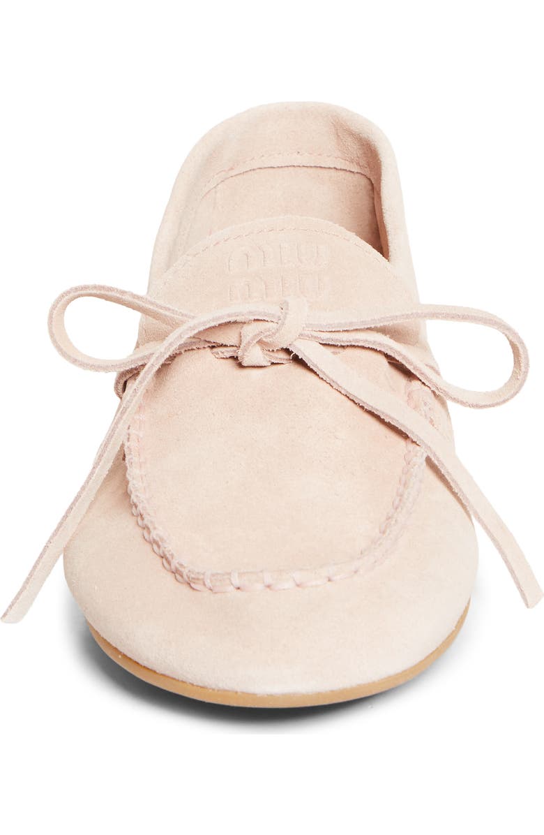 Miu Miu Boat Shoe Flat, Alternate, color, Beige