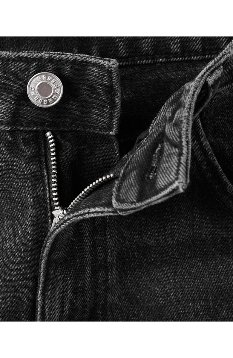 MANGO River Straight Leg Nonstretch Jeans, Alternate, color, Black Denim