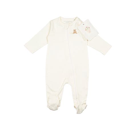 Pima Embroidered Footie (Baby)