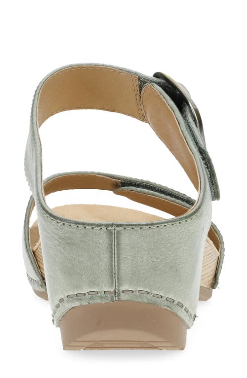 Dansko Tanya Slide Sandal In Sage Milled Burnished