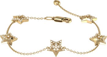 Lucky Star Sterling Silver Diamond Bracelet