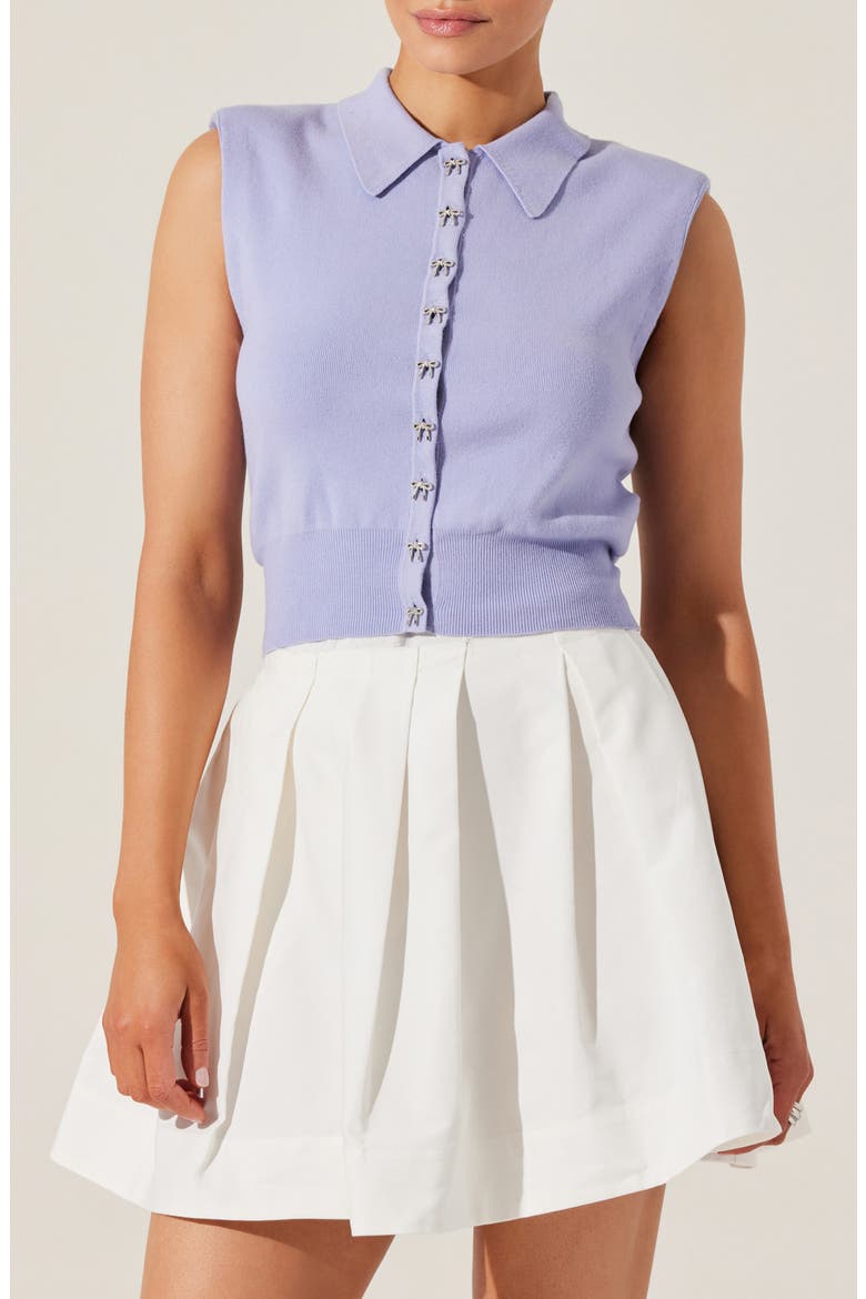 Kori Collared Cotton Sweater Vest, Main, color, PERIWINKLE