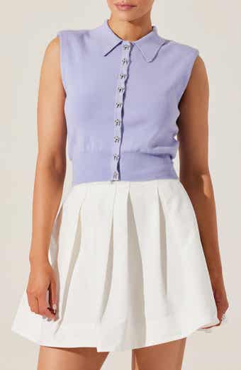 ASTR the Label Kori Collared Cotton Sweater Vest