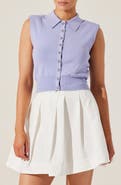 ASTR the Label Kori Collared Cotton Sweater Vest