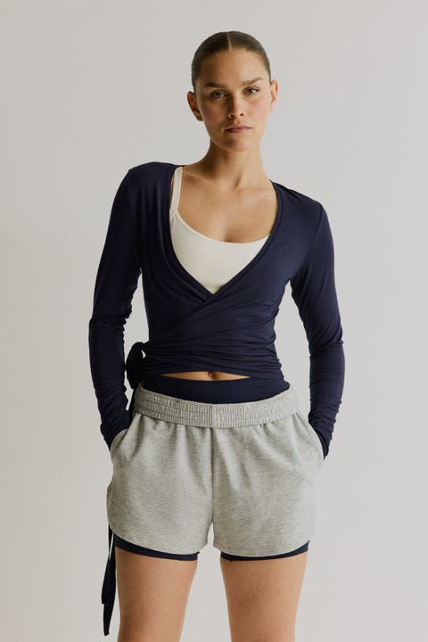 Sports Wrap Top In Modal