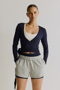 H&M Sports Wrap Top In Modal