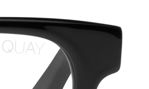 Quay Australia Mini Hardwire 50mm Blue Light Filtering Optical Glasses In Black