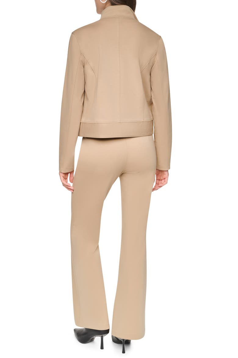 Soho Ponte Tech Jacket, Alternate, color, TRAVERTINE