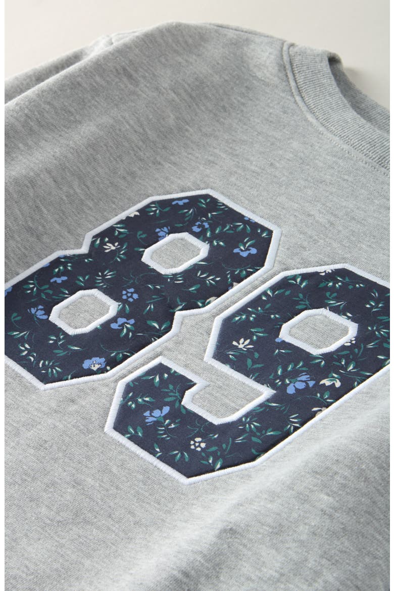 Kids' Appliqué Sweatshirt, Alternate, color, GREY LIGHT HEATHER 89