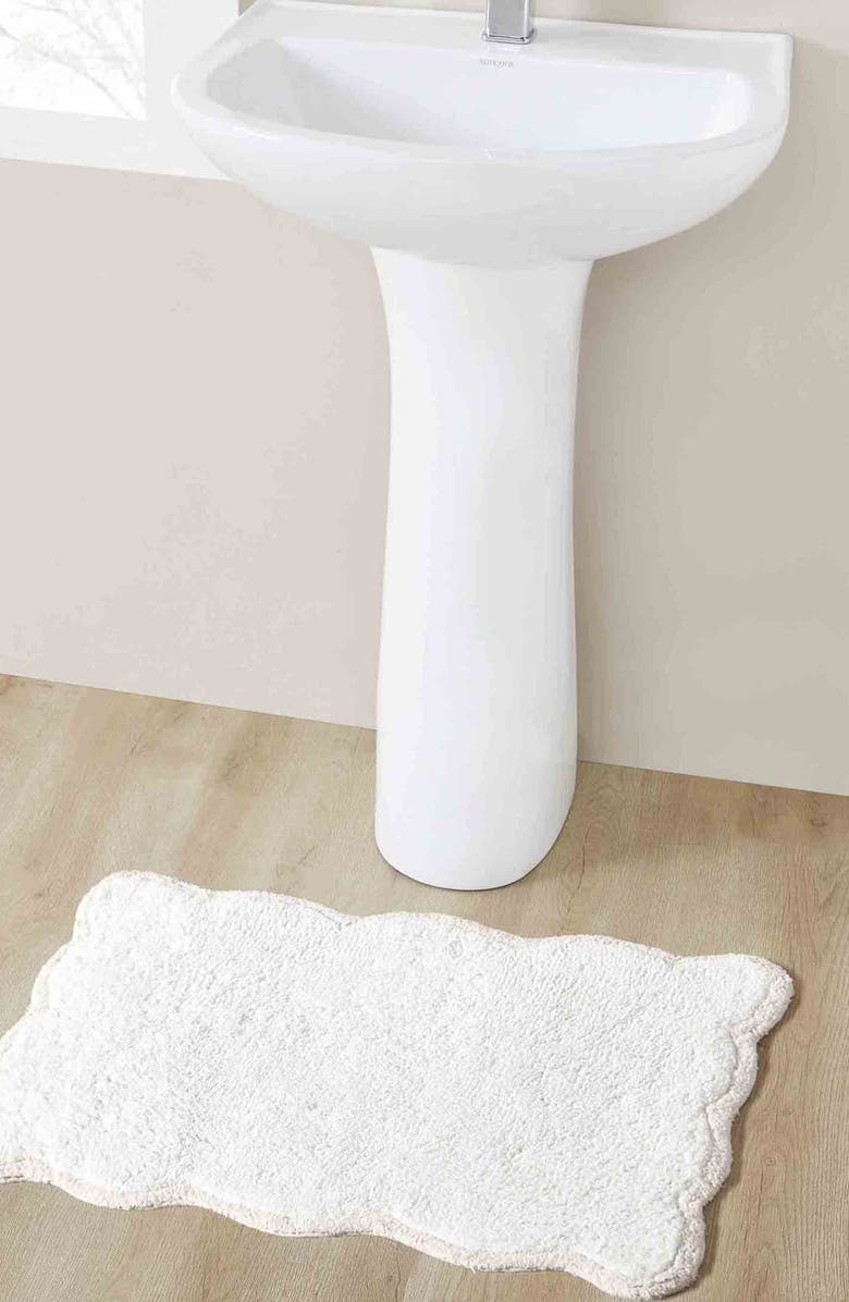 VCNY HOME Scalloped Cotton Bath Rug, Alternate, color, 