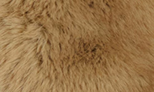 Apparis Robi Faux Fur Trim Faux Leather Gloves In Brown
