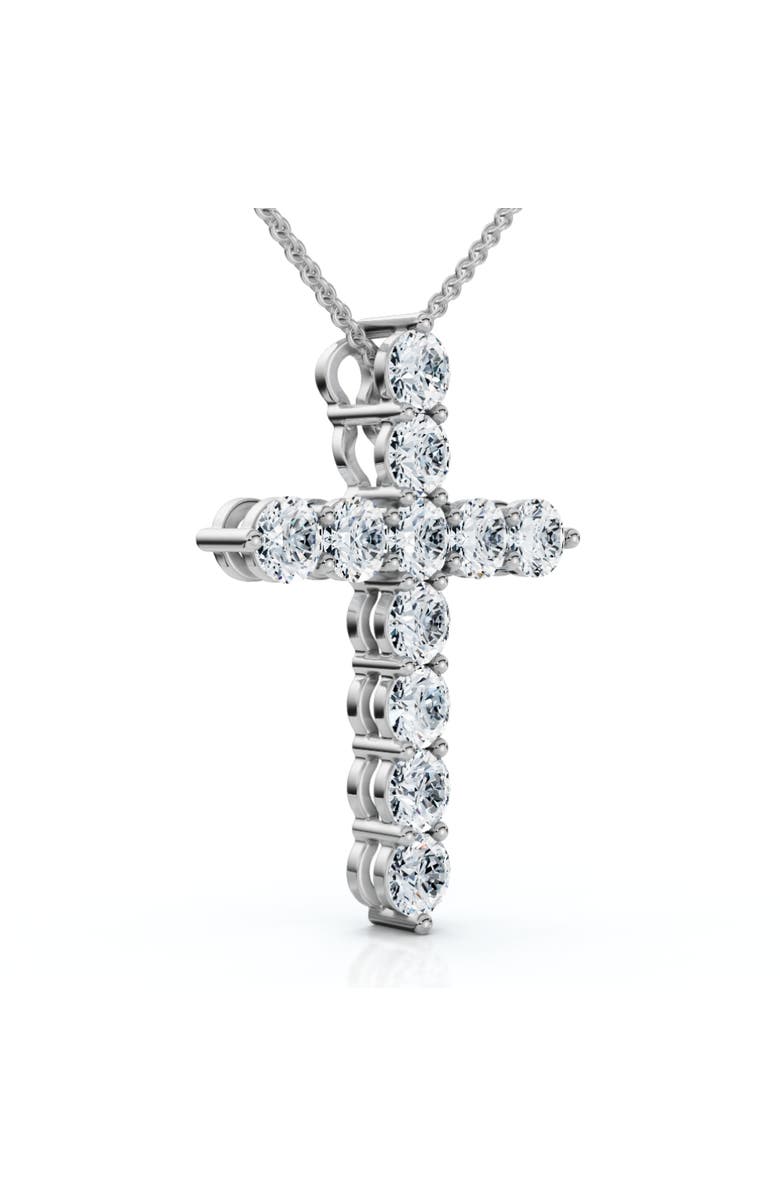 Bliss Diamond 1.25Ct Diamond Cross 14k Gold 18" Necklace 1" Tall Lab Grown, Alternate, color, White Gold